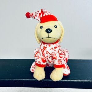 Raising Canes Christmas‎ 2020 Cozy Cane Plush Puppy Dog Red PJs Collectible